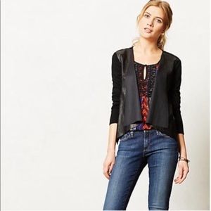 Anthropologie vegan soft leather black jacket XXSP